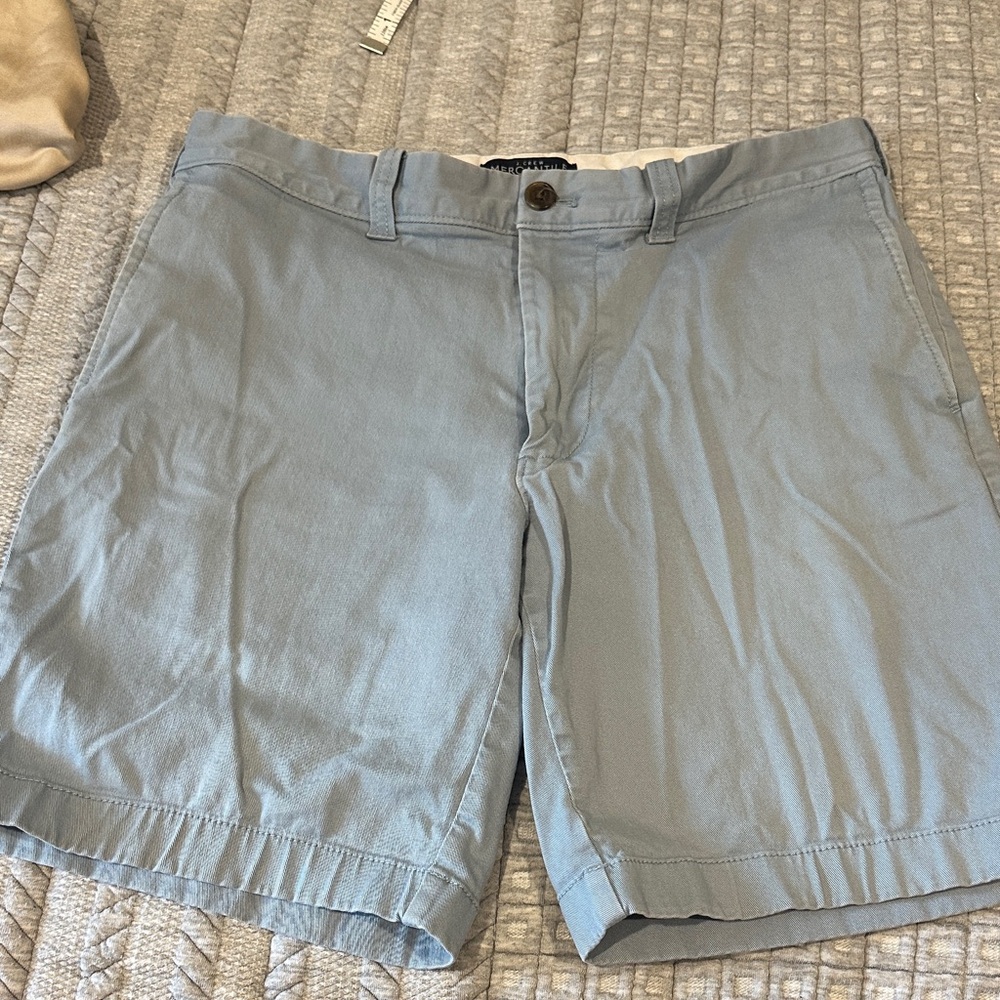J. Crew Men's Sky Blue Flat Front Shorts